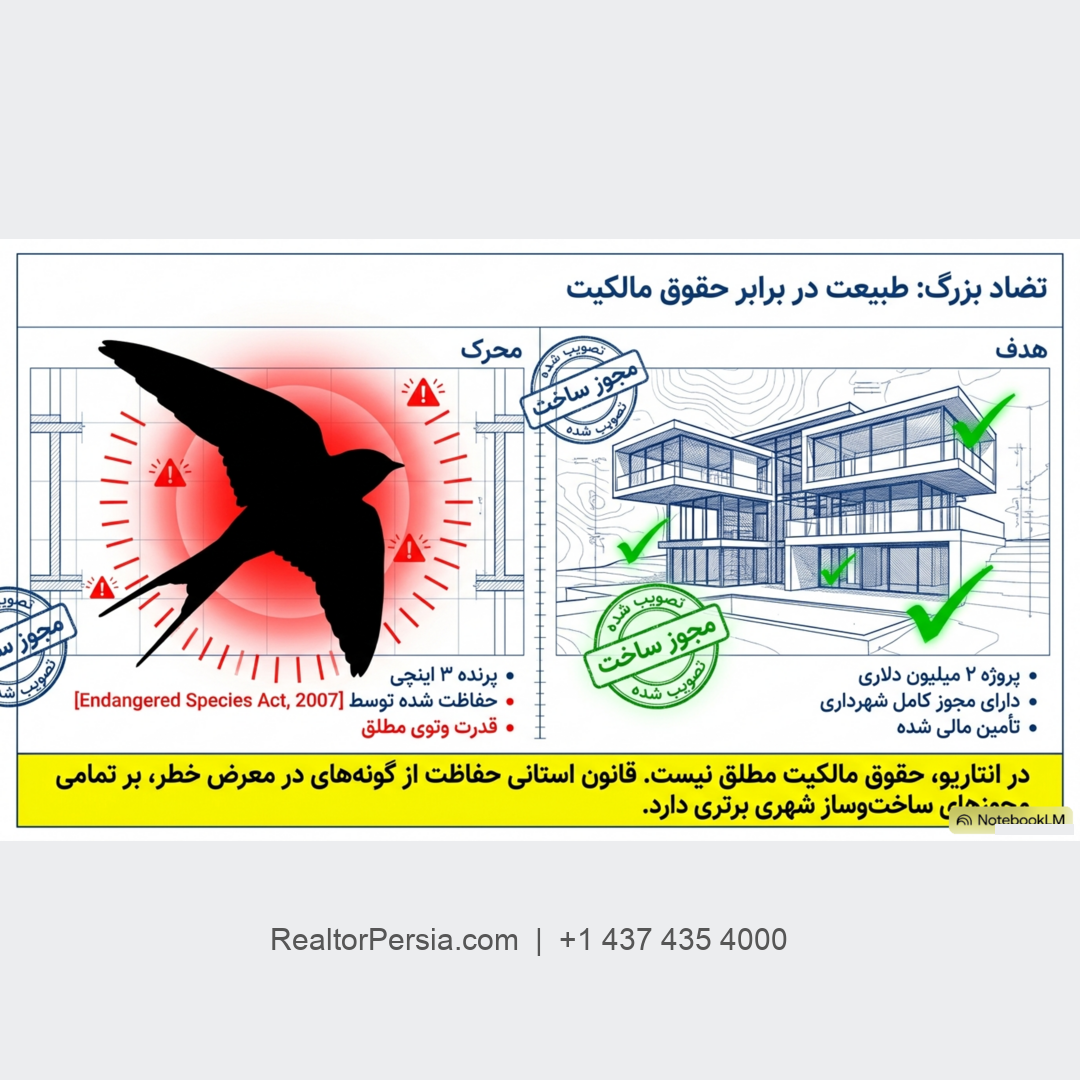 لانه پرنده و توقف پروژه ساختمانی 